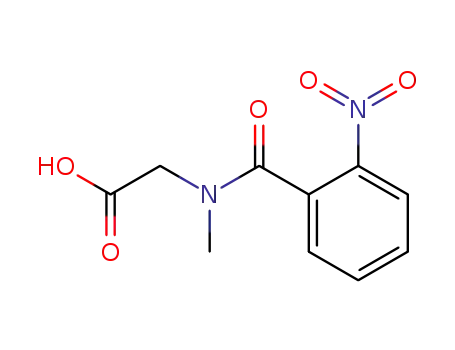 Molecular Structure of 5177-51-5 (Glycine, N-methyl-N-(2-nitrobenzoyl)-)