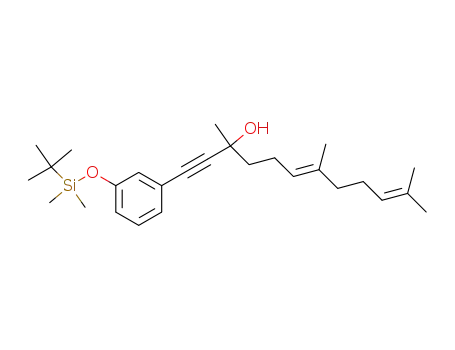 6,10-Dodecadien-1-yn-3-ol,
1-[3-[[(1,1-dimethylethyl)dimethylsilyl]oxy]phenyl]-3,7,11-trimethyl-, (E)-