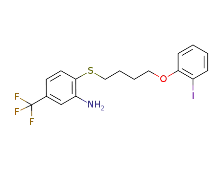 5-trifluoromethyl-2-[4-(2-iodophenoxy)butylthio]aniline