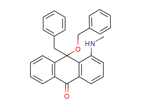 Molecular Structure of 138452-38-7 (9(10H)-Anthracenone,
4-(methylamino)-10-(phenylmethoxy)-10-(phenylmethyl)-)