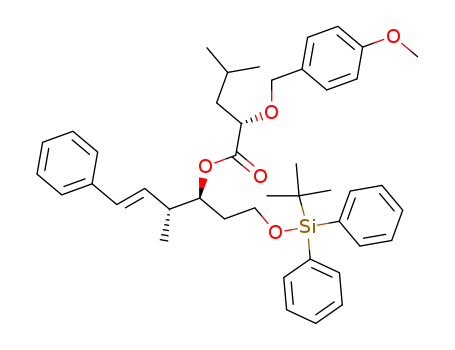 (S)-2-(4-Methoxy-benzyloxy)-4-methyl-pentanoic acid (E)-(1S,2R)-1-[2-(tert-butyl-diphenyl-silanyloxy)-ethyl]-2-methyl-4-phenyl-but-3-enyl ester