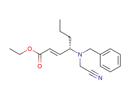 2-Heptenoic acid, 4-[(cyanomethyl)(phenylmethyl)amino]-, ethyl ester,
(2E,4S)-