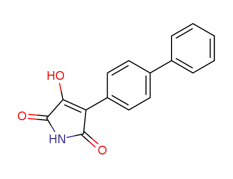 Molecular Structure of 77529-41-0 (3-(1,1'-Biphenyl-4-yl)-4-hydroxy-1H-pyrrole-2,5-dione)