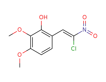 Molecular Structure of 117672-25-0 (6-((Z)-2-Chloro-2-nitro-vinyl)-2,3-dimethoxy-phenol)