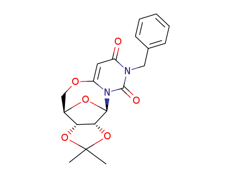 6,5'-anhydro-3-benzyl-1-(2,3-O-isopropylidene-β-D-ribofuranosyl)barbituric acid