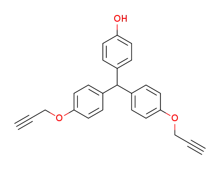 Molecular Structure of 140149-18-4 ((4-Hydroxyphenyl)bis<4-(2-propinyloxy)phenyl>methan)