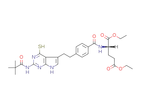 diethyl N-<2-pivaloylamino-4-mercapto<(pyrrolo<2,3-d>pyrimidin-5-yl)ethyl>benzoyl>-L-glutamate