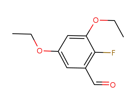Molecular Structure of 277324-21-7 (Benzaldehyde, 3,5-diethoxy-2-fluoro- (9CI))