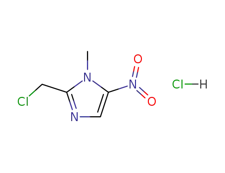Molecular Structure of 54237-04-6 (1H-IMidazole, 2-(chloroMethyl)-1-Methyl-5-nitro-, hydrochloride (1:1))