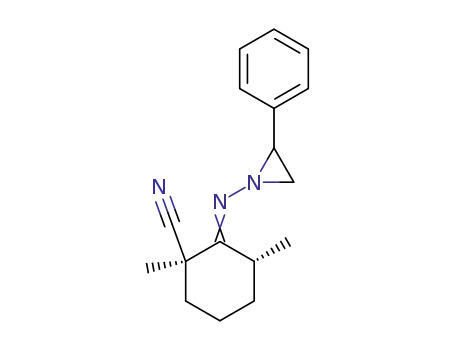 Molecular Structure of 89608-47-9 (Cyclohexanecarbonitrile, 1,3-dimethyl-2-[(2-phenyl-1-aziridinyl)imino]-)