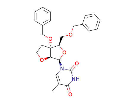 (1S,5R,6R,8R)-5-Benzyloxy-6-benzyloxymethyl-8-(thymin-1-yl)-2,7-dioxabicyclo[3.3.0]octane