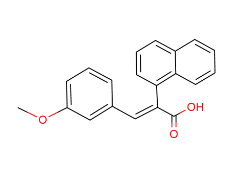 Molecular Structure of 87901-79-9 (1-Naphthaleneacetic acid, a-[(3-methoxyphenyl)methylene]-)