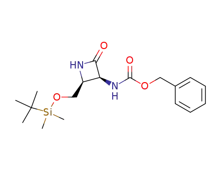 (3S,4S)-3-(benzyloxycarboxamido)-4-<<(tert-butyldimethylsilyl)oxy>methyl>-2-azetidinone