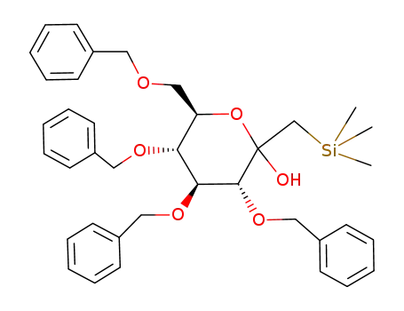 3,4,5,7-Tetra-O-benzyl-1-deoxy-1-C-trimethylsilyl-D-gluco-2-heptulopyranose