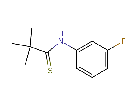Molecular Structure of 178999-23-0 (Propanethioamide, N-(3-fluorophenyl)-2,2-dimethyl-)