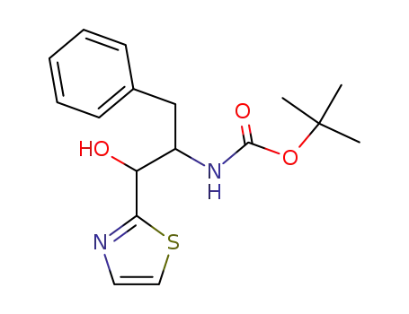 Carbamic acid, [2-hydroxy-1-(phenylmethyl)-2-(2-thiazolyl)ethyl]-,
1,1-dimethylethyl ester