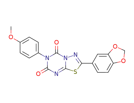 5H-(1,3,4)Thiadiazolo(3,2-a)(1,3,5)triazine-5,7(6H)-dione, 2-(1,3-benzodioxol-5-yl)-6-(4-methoxyphenyl)-
