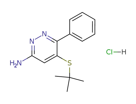 5-tert-Butylsulfanyl-6-phenyl-pyridazin-3-ylamine; hydrochloride