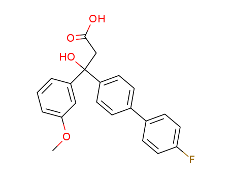4-BIPHENYLHYDRACRYLIC ACID,4'-FLUORO-SS-(M-METHOXYPHENYL)-,DL-CAS