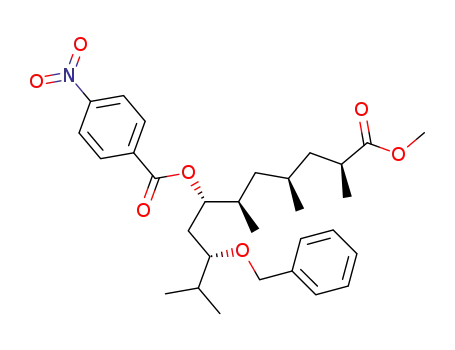 4-Nitro-benzoic acid (1S,2R,4S,6S)-1-((S)-2-benzyloxy-3-methyl-butyl)-6-methoxycarbonyl-2,4-dimethyl-heptyl ester
