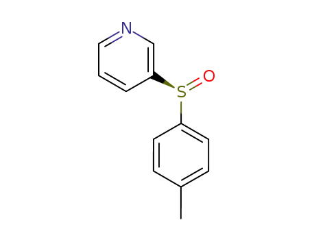 Molecular Structure of 108771-11-5 ((S<sub>S</sub>)-3-(p-tolylsulfinyl)pyridine)
