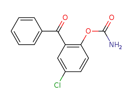 Carbamic acid 2-benzoyl-4-chloro-phenyl ester