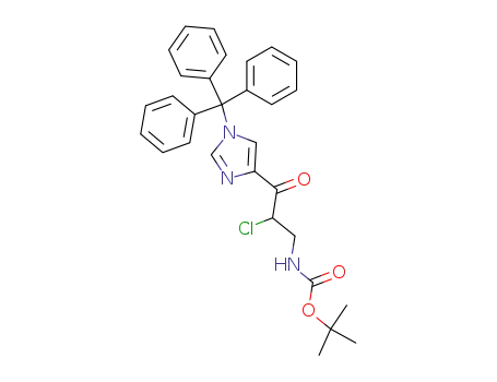 [2-Chloro-3-oxo-3-(1-trityl-1H-imidazol-4-yl)-propyl]-carbamic acid tert-butyl ester