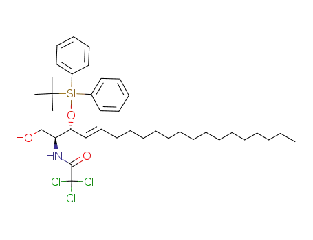 Molecular Structure of 132910-87-3 ((2S,3R,4E)-N-Trichloroacetyl-3-O-(tert-butyldiphenylsilyl)-4-icosasphingosine)