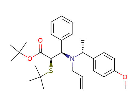 tert-butyl (2R,3R,αR)-2-tert-butylthio-3-[N-allyl-N-(α-methyl-p-methoxybenzyl)amino]-3-phenylpropanoate