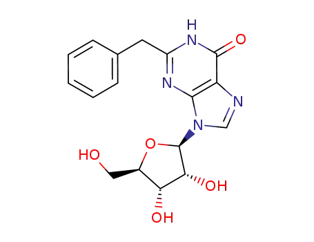 Molecular Structure of 88868-67-1 (Inosine, 2-(phenylmethyl)-)