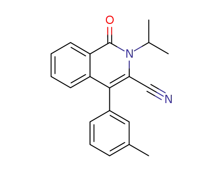Molecular Structure of 137537-31-6 (2-Isopropyl-1-oxo-4-m-tolyl-1,2-dihydro-isoquinoline-3-carbonitrile)