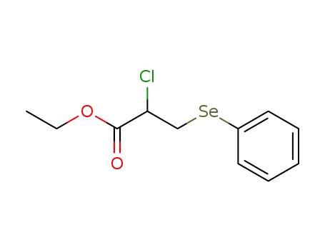 Molecular Structure of 112701-63-0 (Propanoic acid, 2-chloro-3-(phenylseleno)-, ethyl ester)