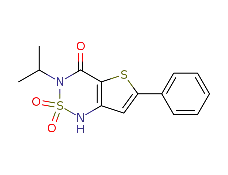 3-Isopropyl-2,2-dioxo-6-phenyl-2,3-dihydro-1H-2λ<sup>6</sup>-thieno[3,2-c][1,2,6]thiadiazin-4-one