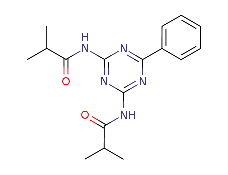 Molecular Structure of 186834-89-9 (N-(4-Isobutyrylamino-6-phenyl-[1,3,5]triazin-2-yl)-isobutyramide)