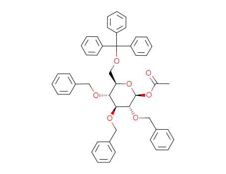 1-O-acetyl-2,3,4-tri-O-benzyl-6-O-trityl-β-D-glucopyranose