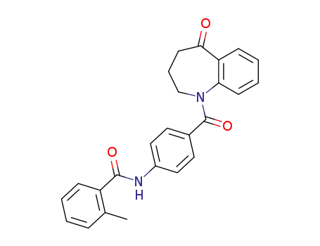 Molecular Structure of 137976-61-5 (2-Methyl-N-[4-[(2,3,4,5-tetrahydro-5-oxo-1H-1-benzazepin-1-yl)carbonyl]phenyl]benzamide)