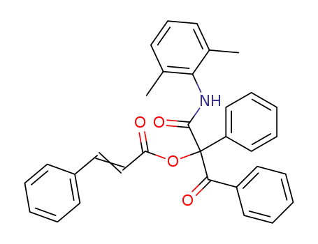 2-Propenoic acid, 3-phenyl-,
1-benzoyl-2-[(2,6-dimethylphenyl)amino]-2-oxo-1-phenylethyl ester