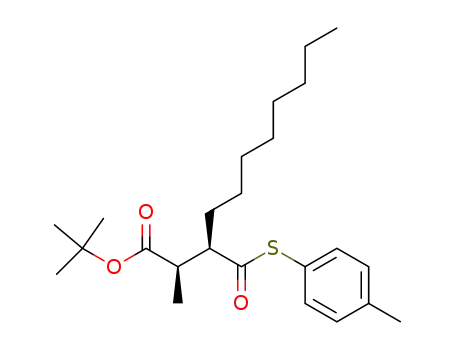 2-methyl-3-<i>p</i>-tolylsulfanylcarbonyl-undecanoic acid <i>tert</i>-butyl ester