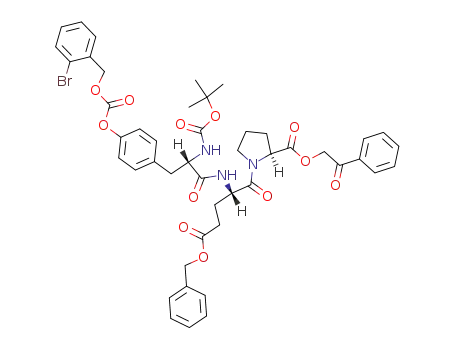 Molecular Structure of 140119-23-9 (Boc-Tyr(BrZ)-Glu(Bzl)-Pro-OPac)