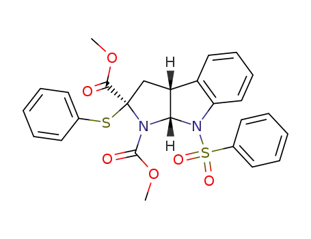 Dimethyl 2-(phenylthio)-8-(phenylsulfonyl)-1,2(R),3,3a(R),8,8a(S)-hexahydropyrrolo<2,3-b>indole-1,2-dicarboxylate