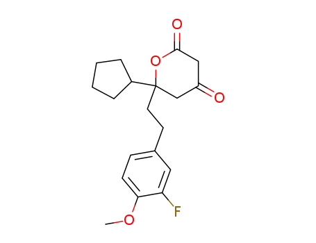 6-Cyclopentyl-6-[2-(3-fluoro-4-methoxy-phenyl)-ethyl]-dihydro-pyran-2,4-dione