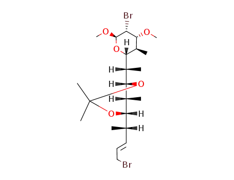 (4S,5R,6S)-4-[(S)-1-((2S,3S,4R,5R,6R)-5-Bromo-4,6-dimethoxy-3-methyl-tetrahydro-pyran-2-yl)-ethyl]-6-((E)-(S)-4-bromo-1-methyl-but-2-enyl)-2,2,5-trimethyl-[1,3]dioxane