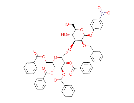 p-nitrophenyl O-(2,3,4,6-tetra-O-benzoyl-α-D-mannopyranosyl)-(1-3)-2-O-benzyl-α-D-mannopyranoside