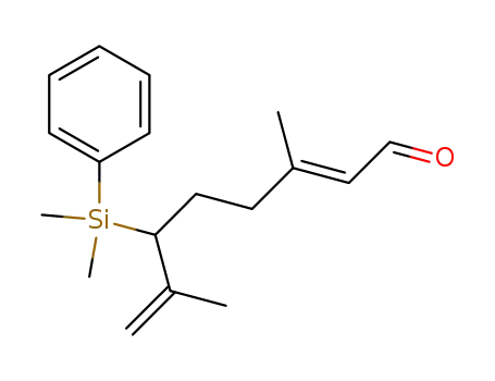 (E)-3,7-dimethyl-6-dimethylphenylsilyl-2,7-octadienal