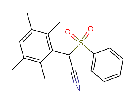 Benzeneacetonitrile, 2,3,5,6-tetramethyl-a-(phenylsulfonyl)-