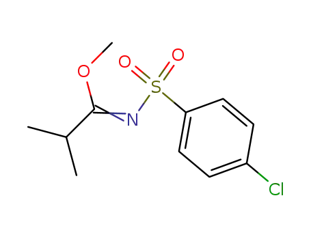 Molecular Structure of 121239-18-7 (4-Chloro-N-[1-methoxy-2-methyl-prop-(Z)-ylidene]-benzenesulfonamide)