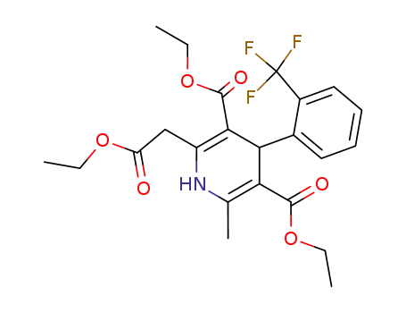 diethyl 2-(2-ethoxy-2-oxoethyl)-1,4-dihydro-6-methyl-4-[2-(trifluoromethyl)phenyl]-3,5-pyridinedicarboxylate