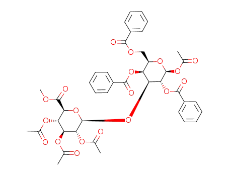 (2S,3S,4S,5R,6R)-3,4,5-Triacetoxy-6-((2S,3R,4S,5S,6R)-2-acetoxy-3,5-bis-benzoyloxy-6-benzoyloxymethyl-tetrahydro-pyran-4-yloxy)-tetrahydro-pyran-2-carboxylic acid methyl ester