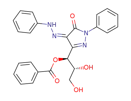 3-(1-O-benzoyl-D-erythro-glycerol-1-yl)-1-phenyl-4,5-pyrazoledione 4-(phenylhydrazone)
