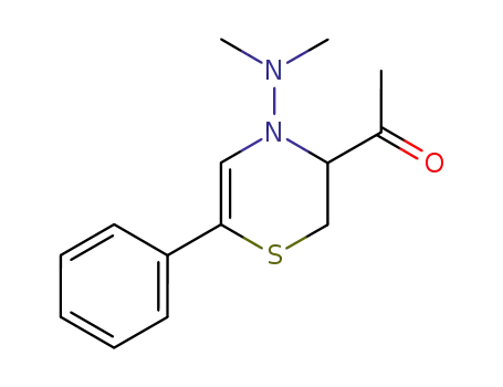 Ethanone,
1-[4-(dimethylamino)-3,4-dihydro-6-phenyl-2H-1,4-thiazin-3-yl]-